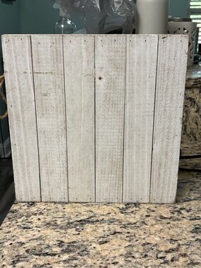 Unbranded White Rustic Wood Panel Home Accent